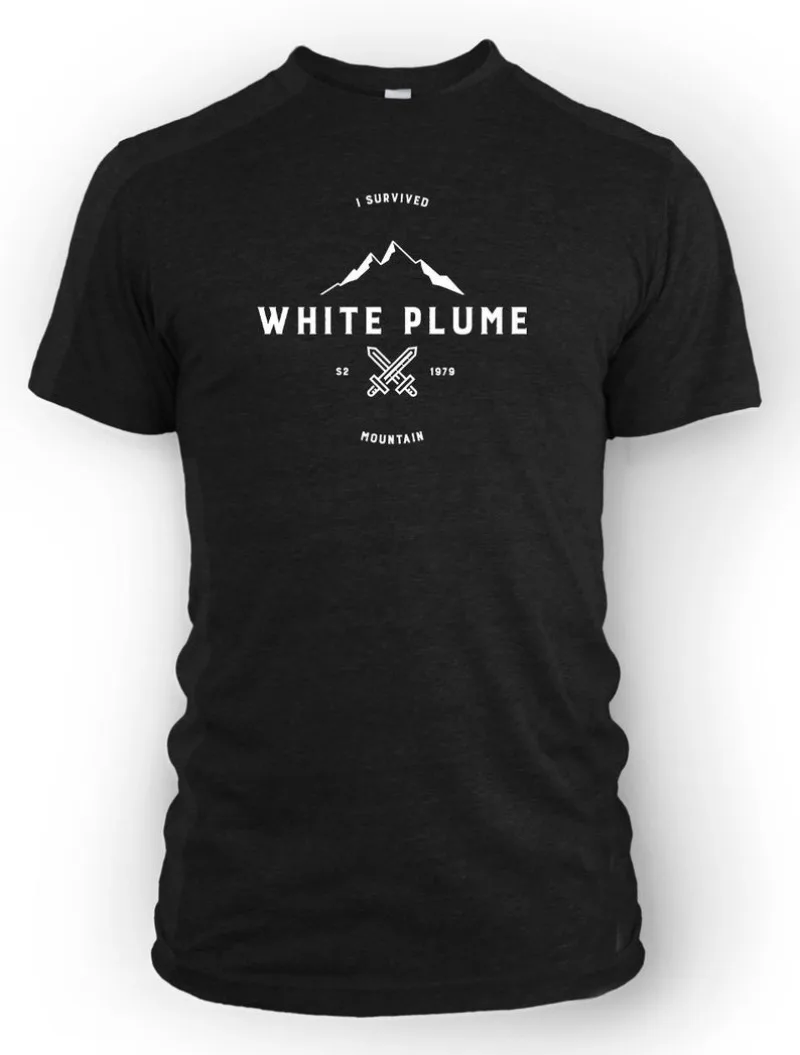 

00013150#A-I Survived White Plume Mountain | D&D RPG Fan Shirt | Gift for Role-Playing Gamers | Short Sleeved Graphic Tee | Armo