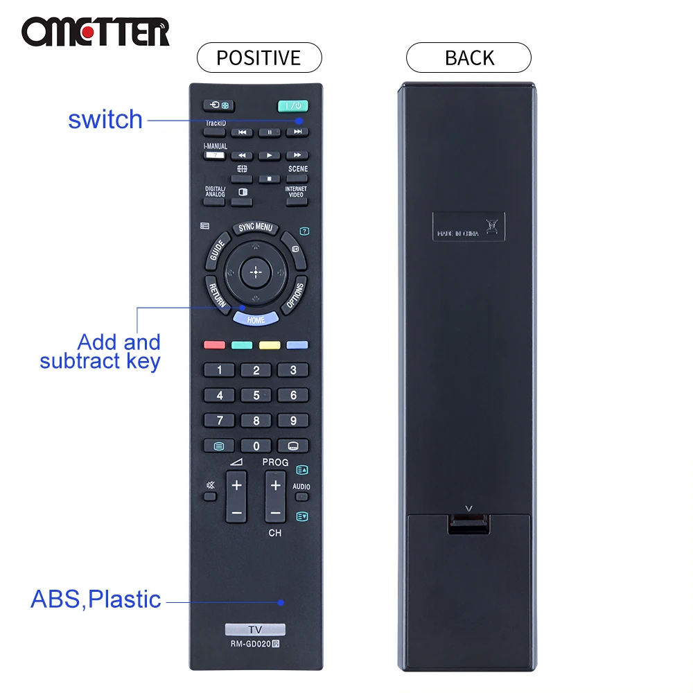 RM-GD020 소니 TV KDL-22CX520 KDL-55EX720 KDL-46EX720 KDL-40EX720 KDL-40EX520 KDL-40CX520 KDL-32EX