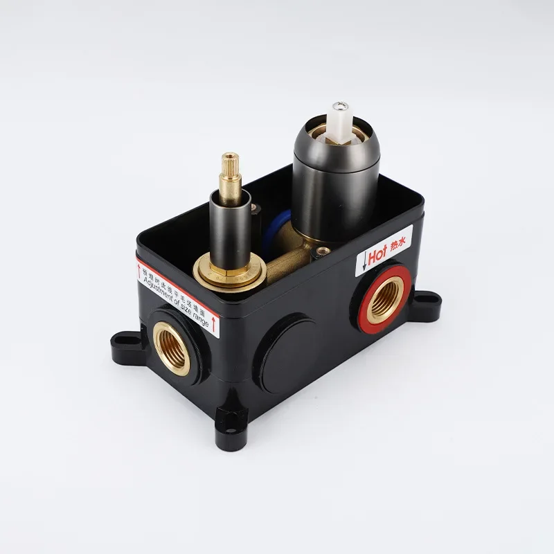 Two Function Shower System Water Mixing Control Valve Bathroom Fixture In Wall Brass Hot Cold Bath Faucet Open Close Gold Black