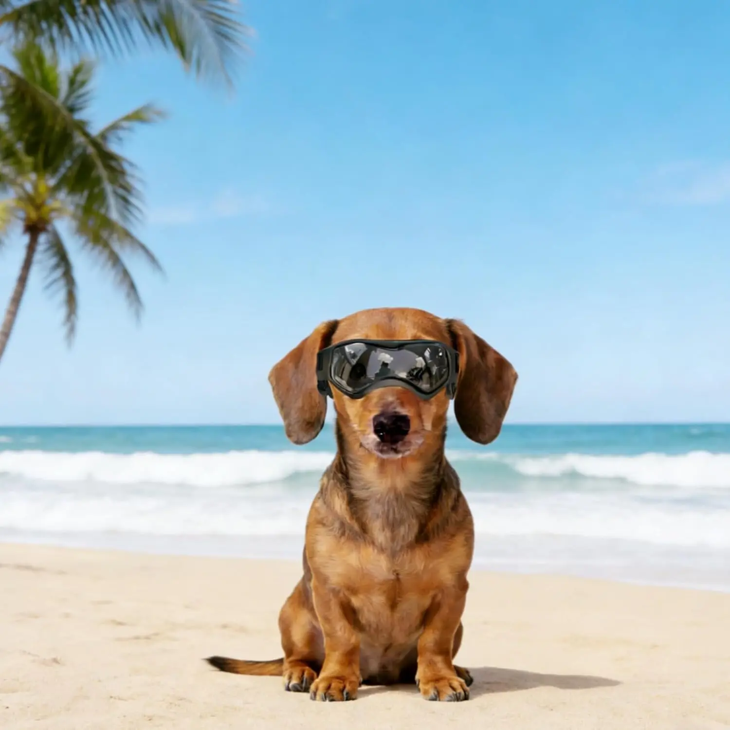 Color Change Dog Goggles UV Protection for Small to Medium Breed, Dog Sunglasses Windproof Anti-Fog Dustproof Snowproof Glasses
