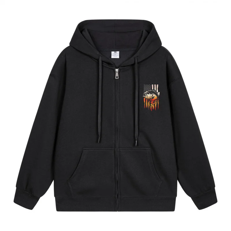 

Men's Zip-Up Hoodie American Flag With Skull Design Halloween in 2025 Casual Couples’ Style Halloween Theme Halloween Party Out