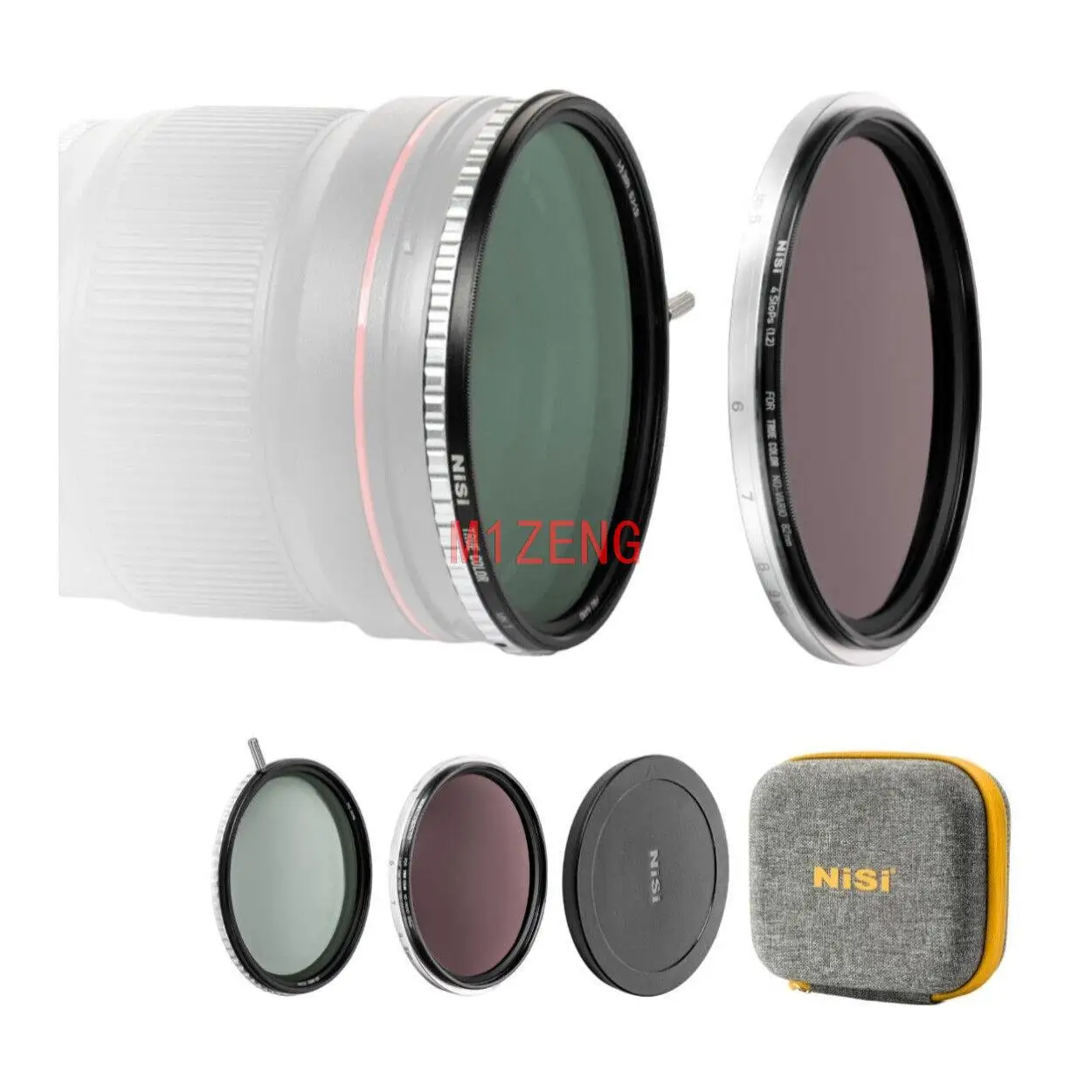 1-9stops Swift Vnd Kit Echte Kleur Variabele Nd Vario 1-5stops Nd16 Lensdop + Caddy Pouch Voor 67 72 77 82 95 Cameralensfilter