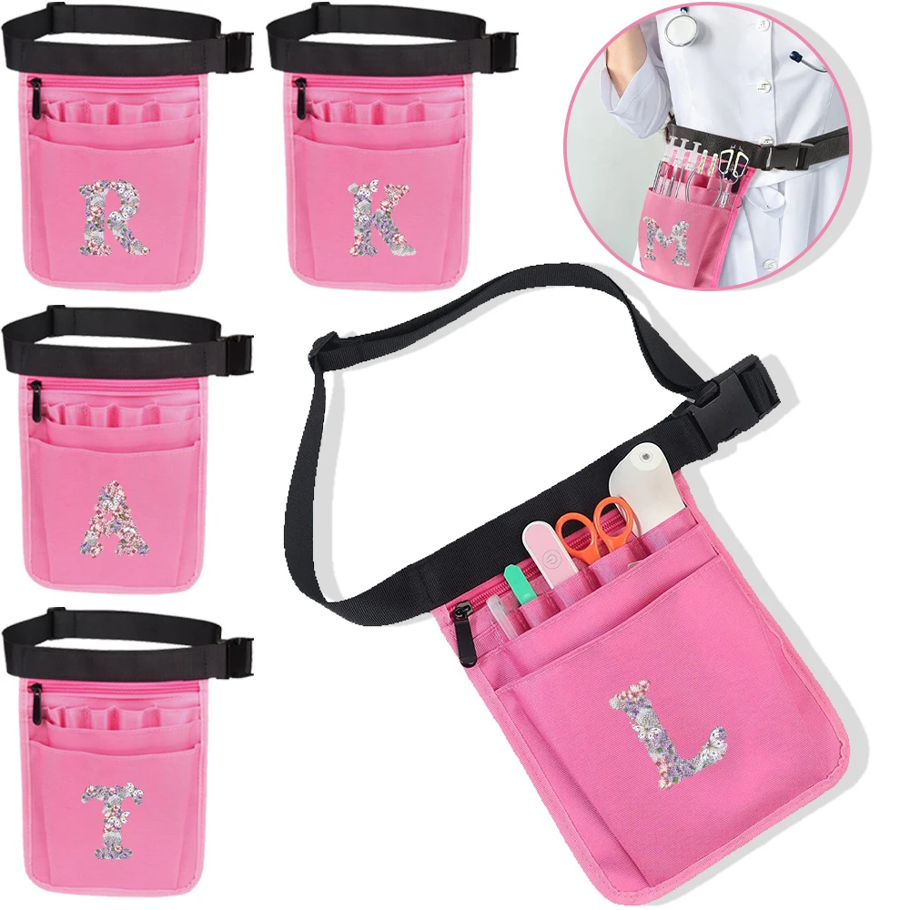 Nurse waist bag rose flower Series  Medical Supplies Storage pack Simple and durable Waist Pouch Multifunctional Storage bags