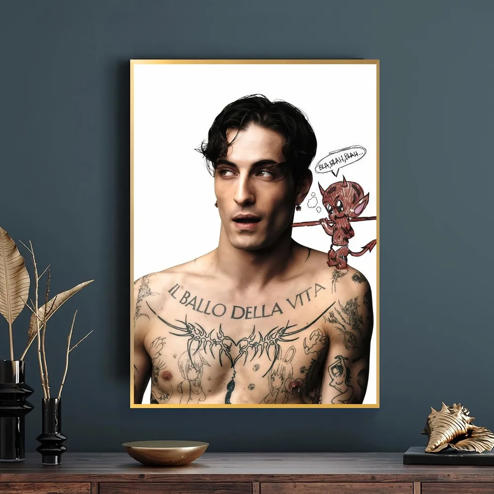 داميانو ديفيد روك المغني المشارك غرفة نوم غرفة المعيشة جدار المرآب ديكور غرفة ديكور هدايا المنزل #5