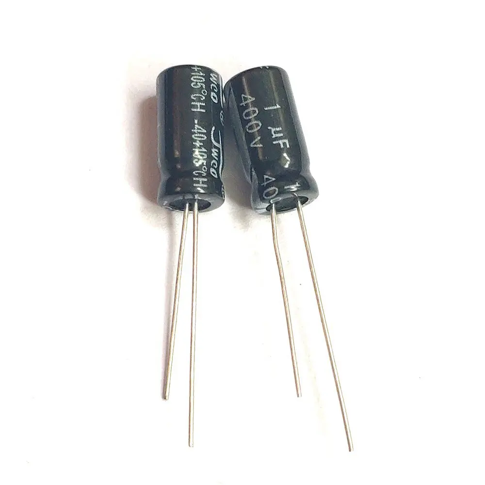 20 szt. 400V 1uF 400VDC 1MFD aluminiowy kondensator elektrolityczny 6*11mm radialny 1 mf400v 1 uf400v 400 v1mf 400 v1uf