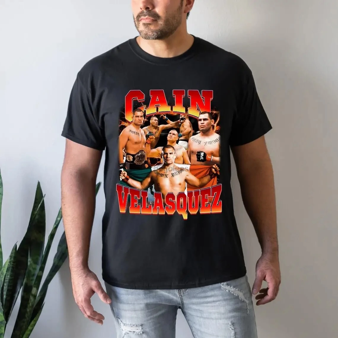 Cain Velasquez T-Shirt Shirt Sweatshirt Vintage Graphic Tee Fighter Boxer American Jiu Jitsu 90s Fans  Retro Championship