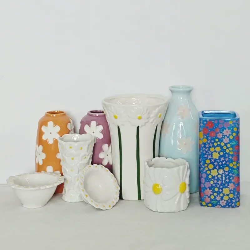 For Hand Painted Ceramic Vase Flower Series Storage Pot Bowl Home Decor Orphan Style Export Quality