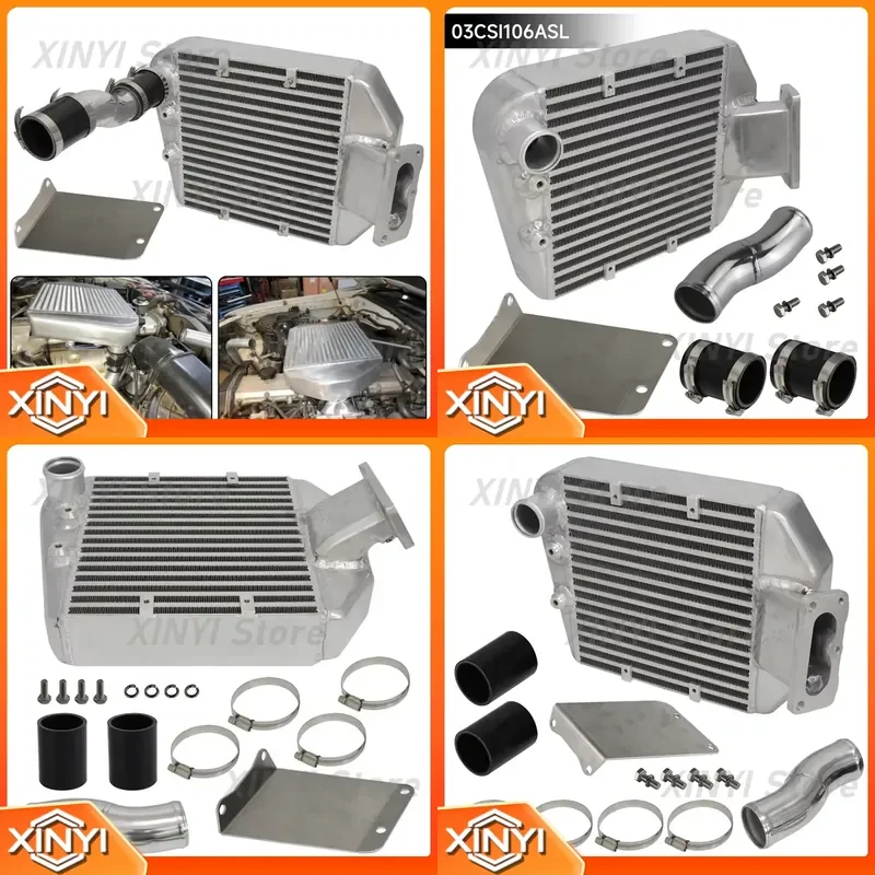 Top Mount Intercooler Kit for Toyota Landcruiser 80 100 Series 1HD-T HDJ80 4.2L Silver