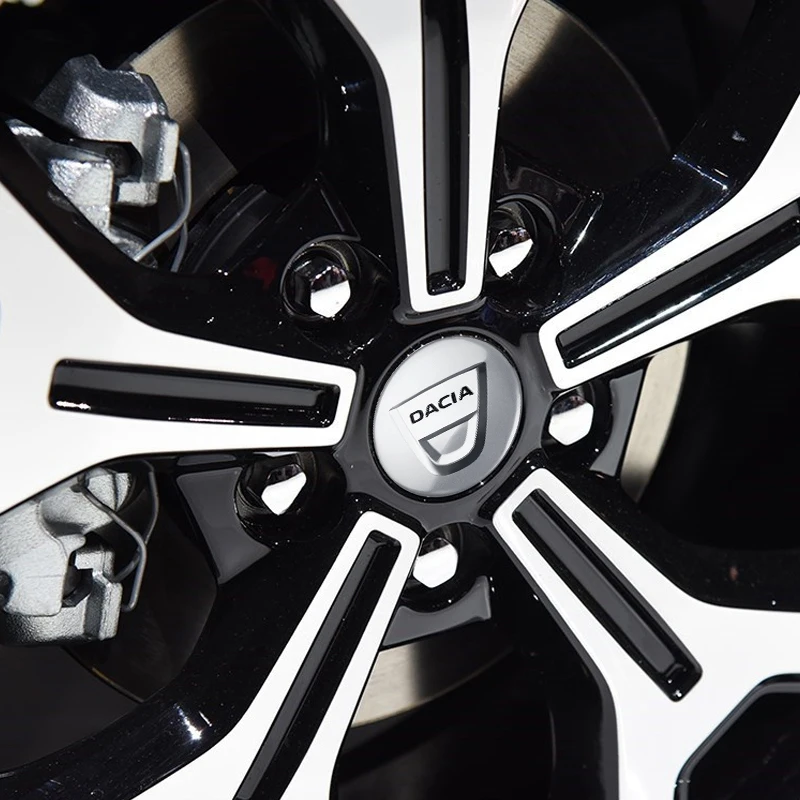 4Pcs Aluminum Car Badge Emblem Wheel Hub Rims Decor 3D Stickers For Dacia Duster Logan Dokker Lodgy 2 Sandero MK2 Stepway R4 view 6