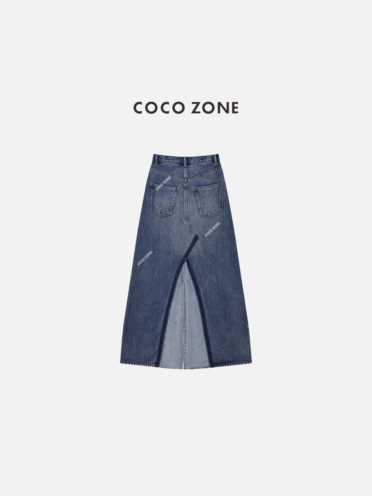 

High Waist Denim Skirt Retro Design Sensation Women's Faion Cotton 00% Summer Collection 2025 ZONE Brand