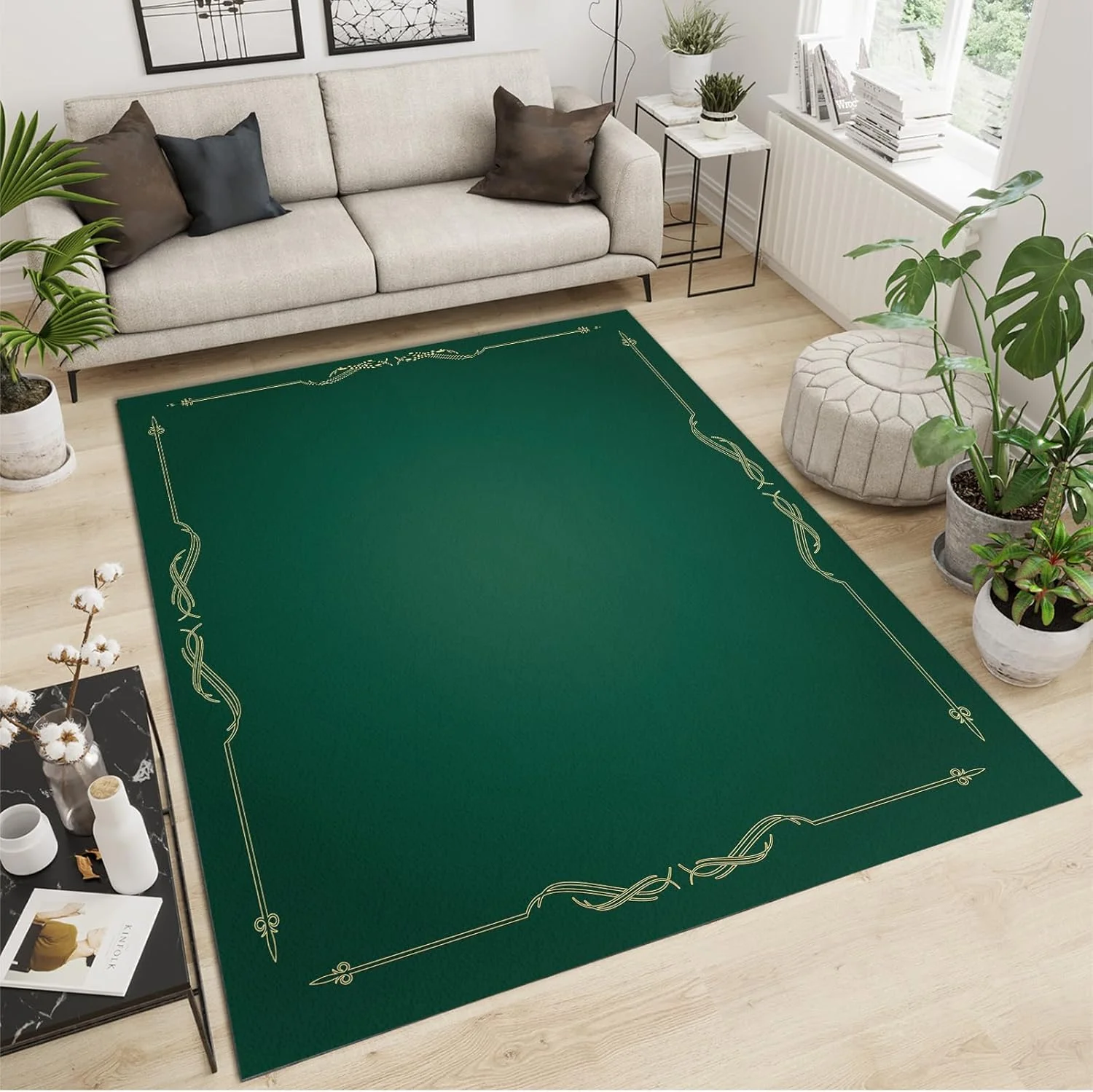 Area Rug Vintage Abstract Texture Bedroom Mat, Geometric Floor