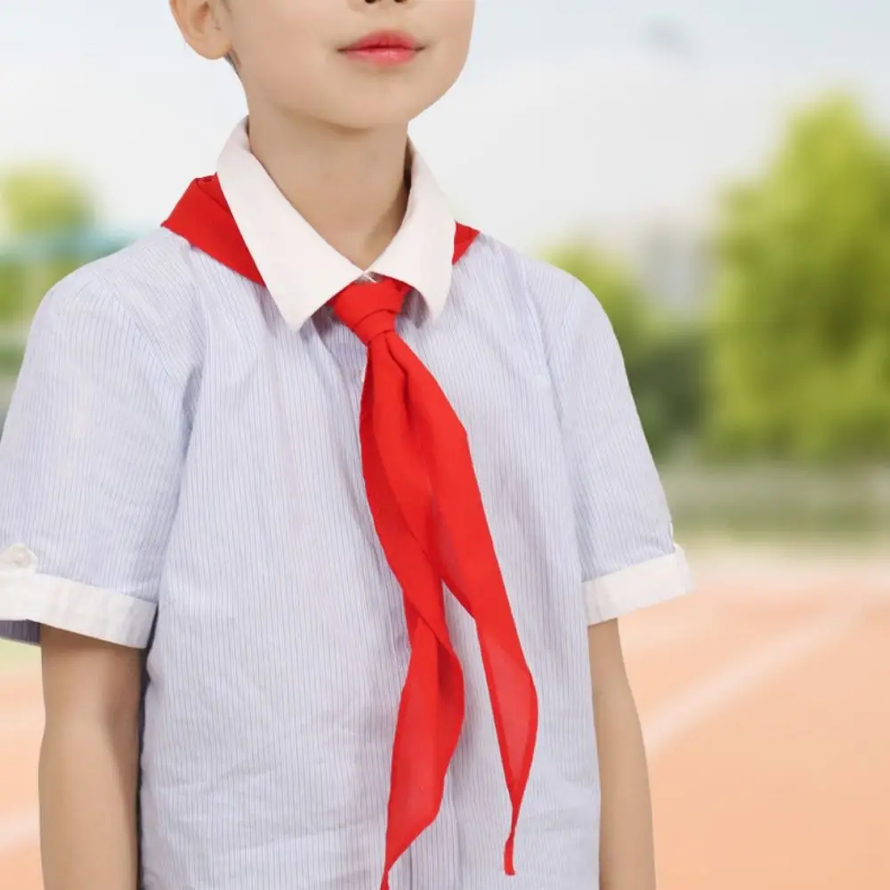 Classic 120cm Triangle Towel Scarf China Style Gifts Red Scarf Cotton Neckerchief School Supplies