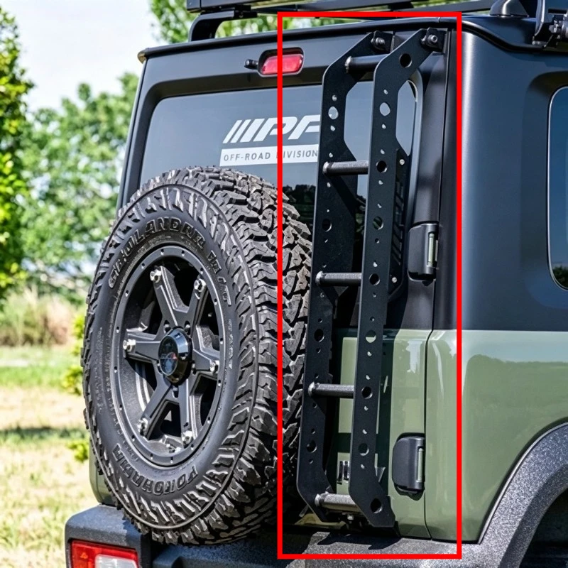 Suitable for Jimny 2018-2026 Jimny Climbing Ladder Jimny Tailgate Ladder Modification Tailgate Aluminum Alloy Ladder