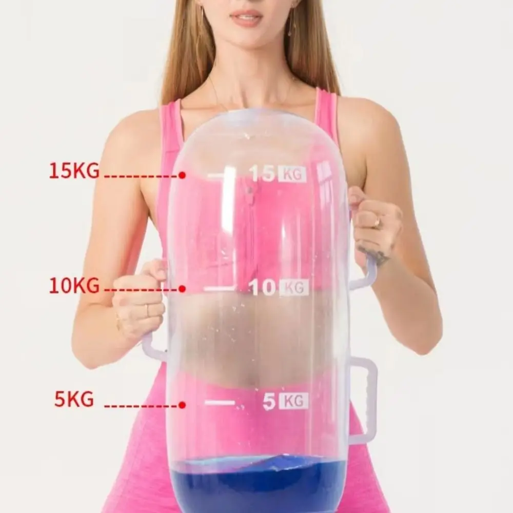 

Weight Adjustable Inflatable Water Dumbbell with Air Pump Stability Water Power Bag Load-bearing Fat Loss