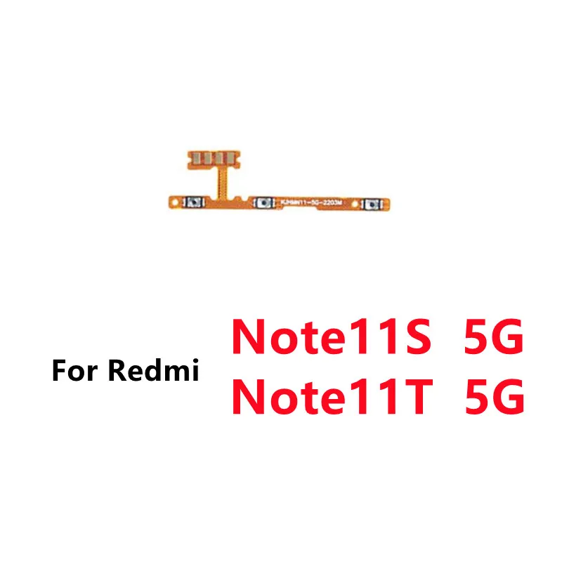 For Xiaomi Redmi Note 11 11S 11T 11E 4G 5G Pro Power Volume Button Flex Cable Side Key Switch ON OFF Control Button Repair Parts