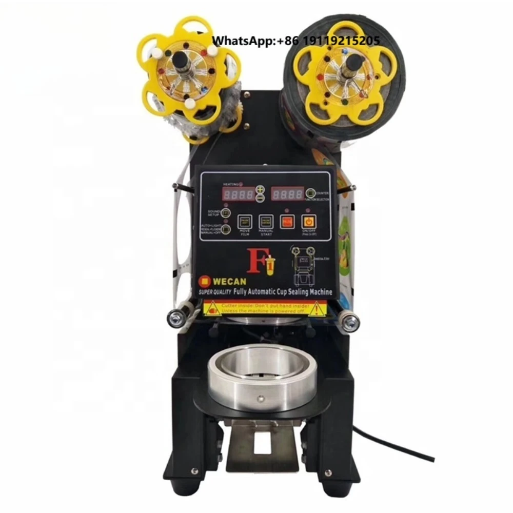 Full Automatic Cup Sealing Machine Bubble Tea Machine Cup Sealer for 90/95mm PP/PET/Paper Cups 220V/110V Customizable