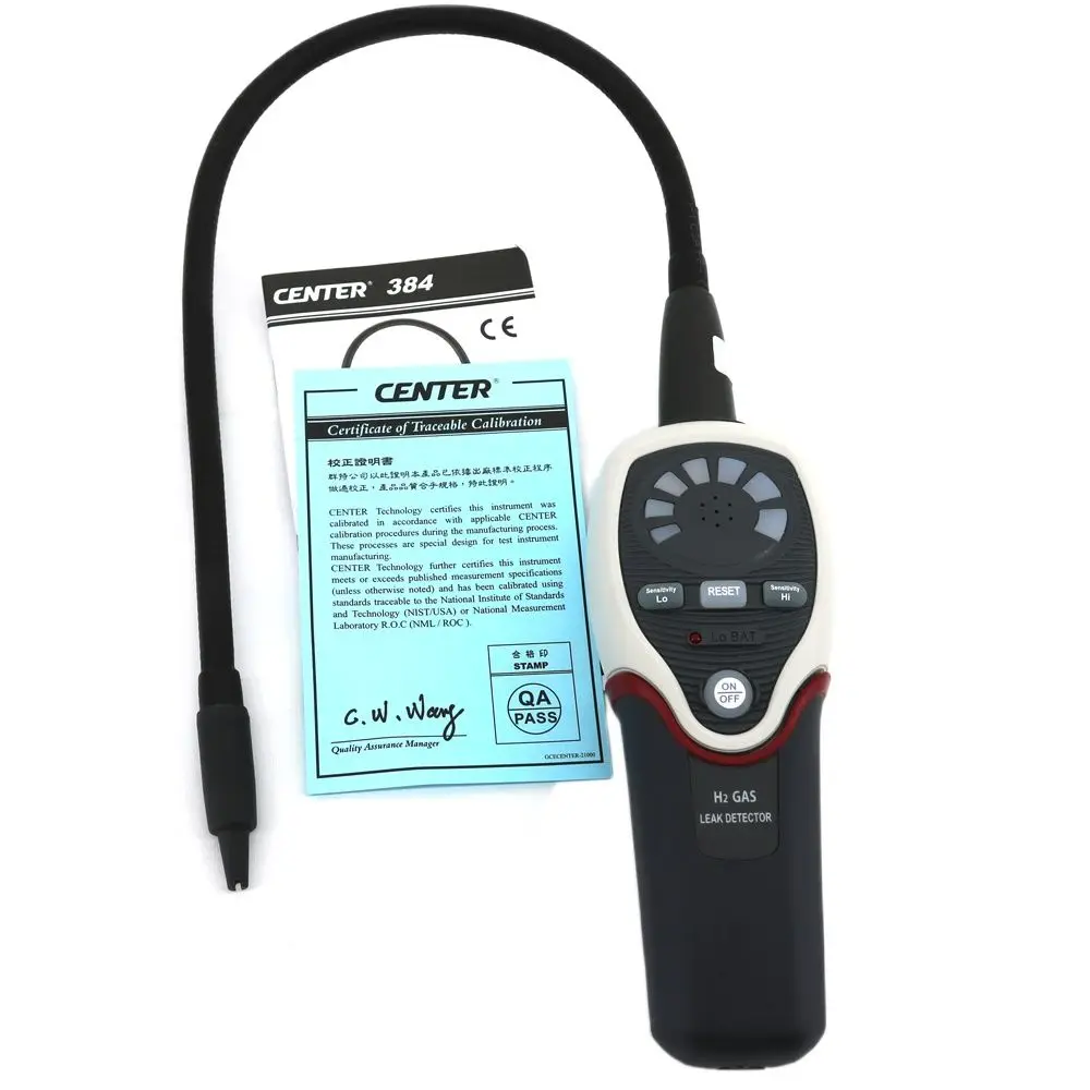 CENTER-384 Digital Track Gas Leak Detector for 5% Hydrogen (H2) + 95% Nitrogen (N) Portable Refrigeration Detector