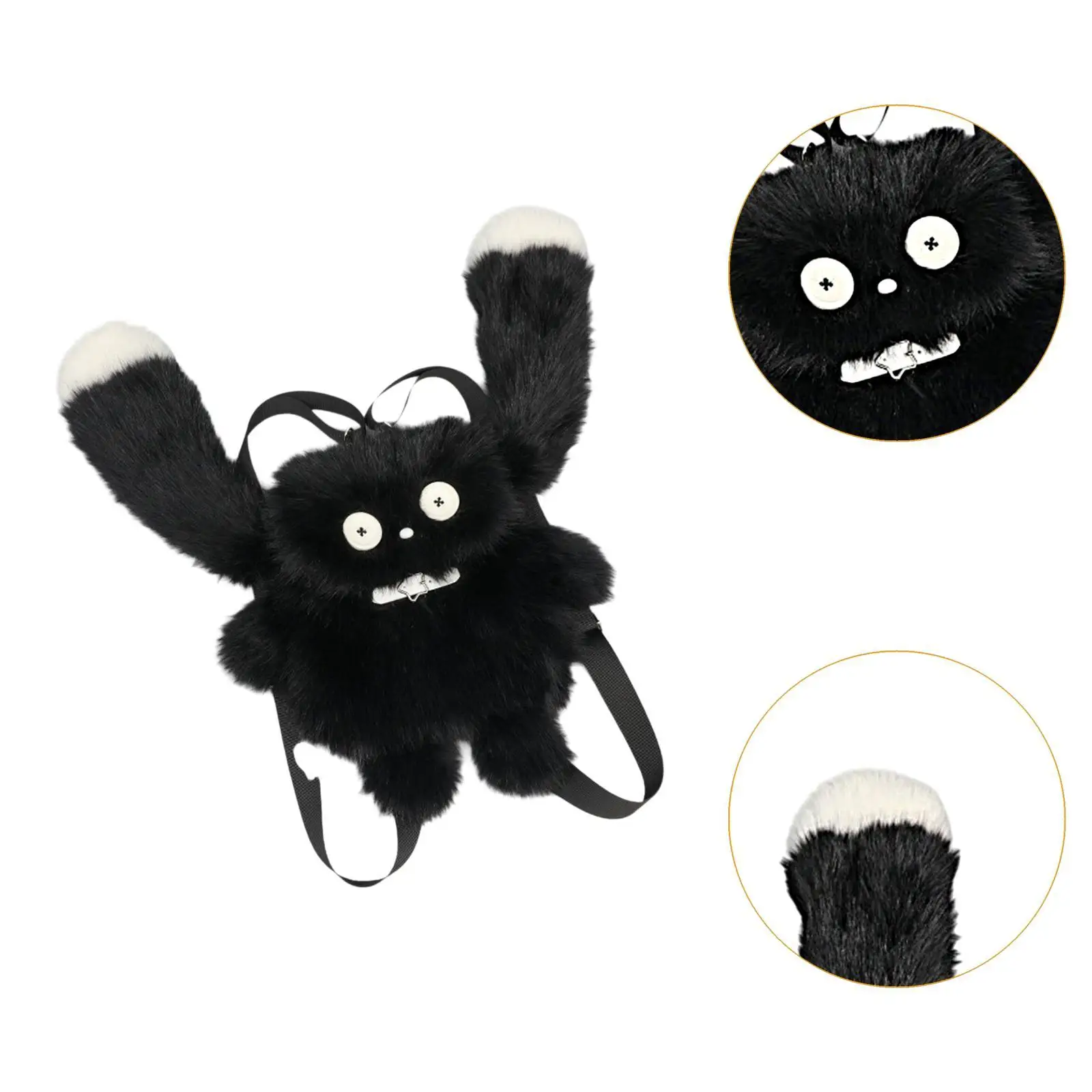 Plüsch-Häschen-Rucksack, Schultasche mit verstellbarem Riemen, weich, für Reisen, lässig, süß