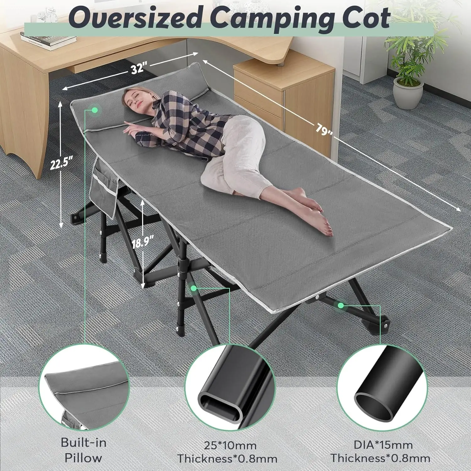 Folding Camping Cot for Adults,79