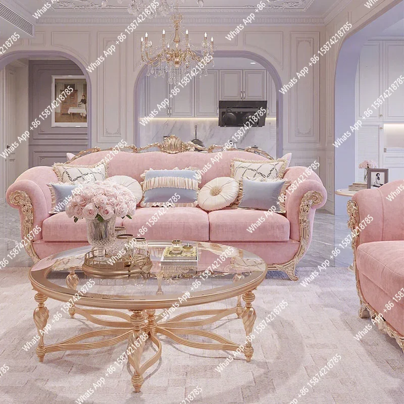 

French High Quality Sofa Light Luxury Romantic Wedding Living Room Creative Sofas Lounge Aesthetics Muebles Balcony Furniture