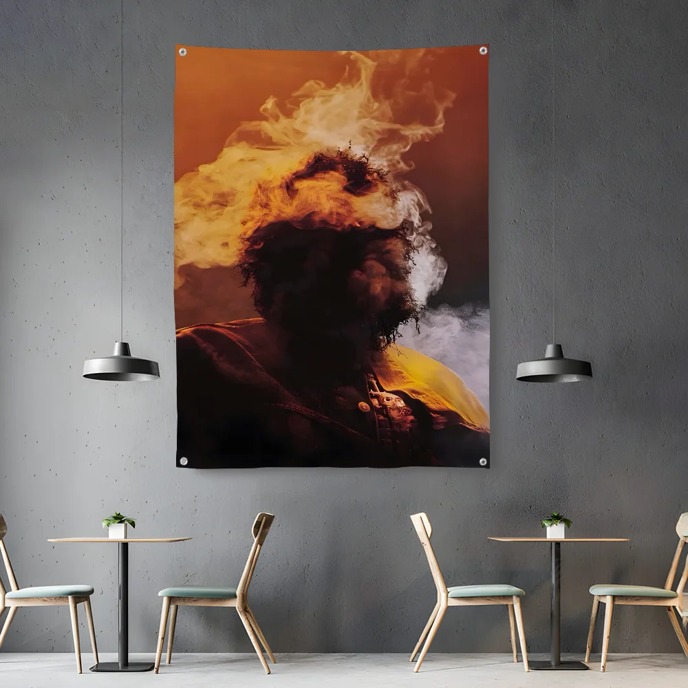 

Design Rapper Y-Yeats Flag Bedroom Living Room Garden Outdoor Microfiber With Holes Festival Decoration Background Art Banner