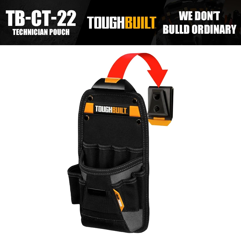 TOUGHBUILT TB-CT-22 Compact Mechanic's Tool Belt Pouch Organizer Kit Tool Accessories