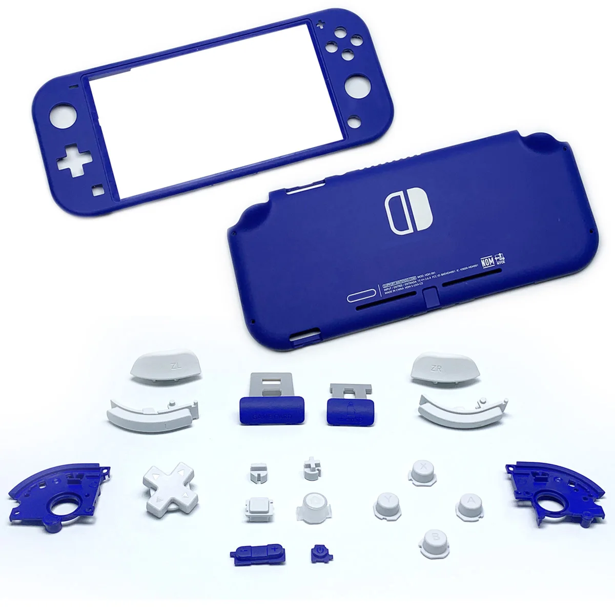 Запасной пластиковый корпус NS Lite чехол и кнопки для консоли Nintendo Switch Lite Передняя и задняя крышка лицевой панели-синий