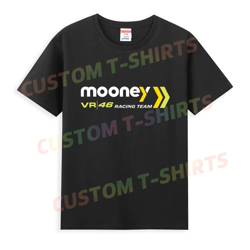 2024 Hot Sale Summer 100% Cotton Black Vr Mooney Racing Logo T Shirt Men Short Sleeves Cool Tee Hip Hop Streetwear T-shirt