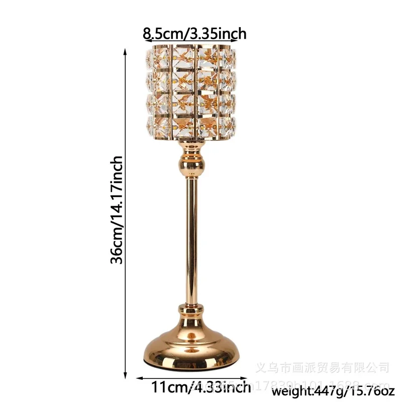 3D Candle Luxury Crystal Candle Holder Eur High Foot Stand Elegant Table Decor Craft Candle Cup Dinner Parties Decor Prop New view 4