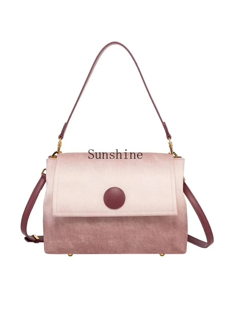 

Pink high-end niche large-capacity wedding bag female messenger bag