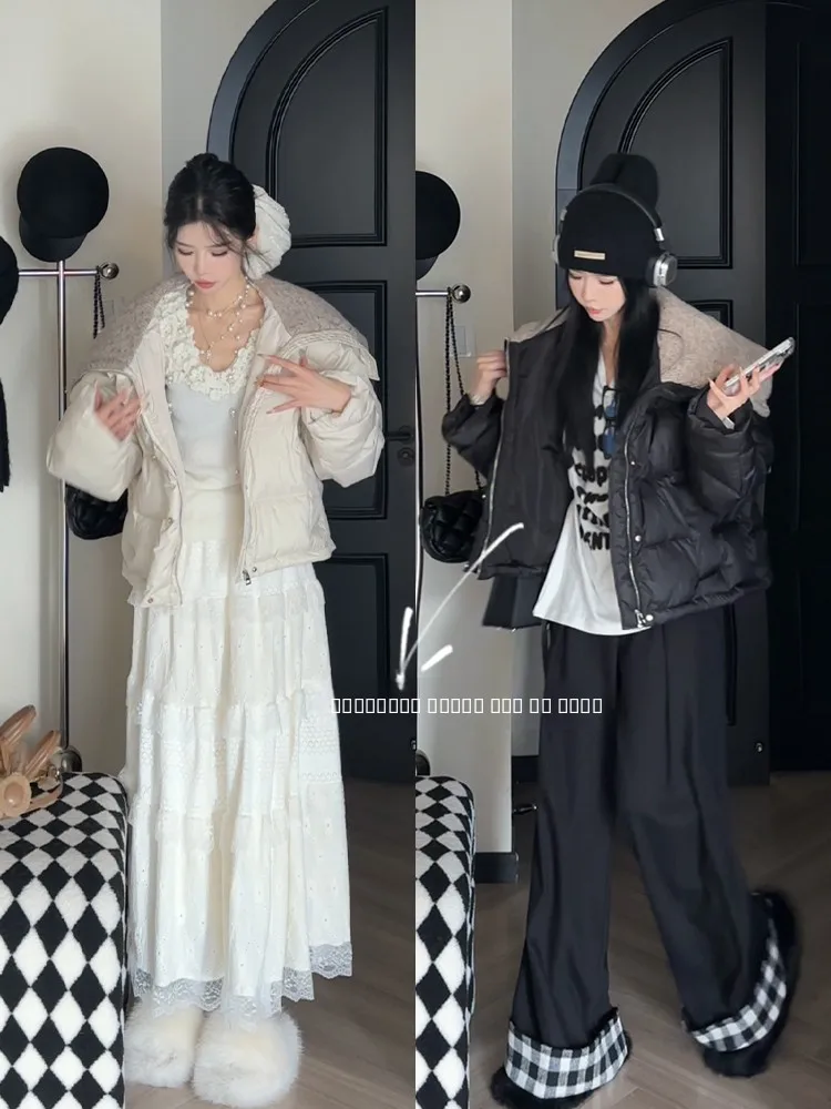 

Теплое зимнее вязаное пальто-жакет Thiened Fem, верхняя одежда, дизайн с воротником-стойкой, пальто из полиэфирного волокна, длинное, однотонное