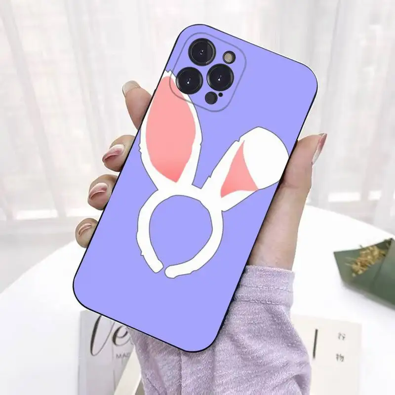 happy easter kawaii rabbit ears Phone Case For iPhone 14 11 12 13 Mini Pro Max 8 7 6 6S Plus X SE 2020 XR XS Funda Case
