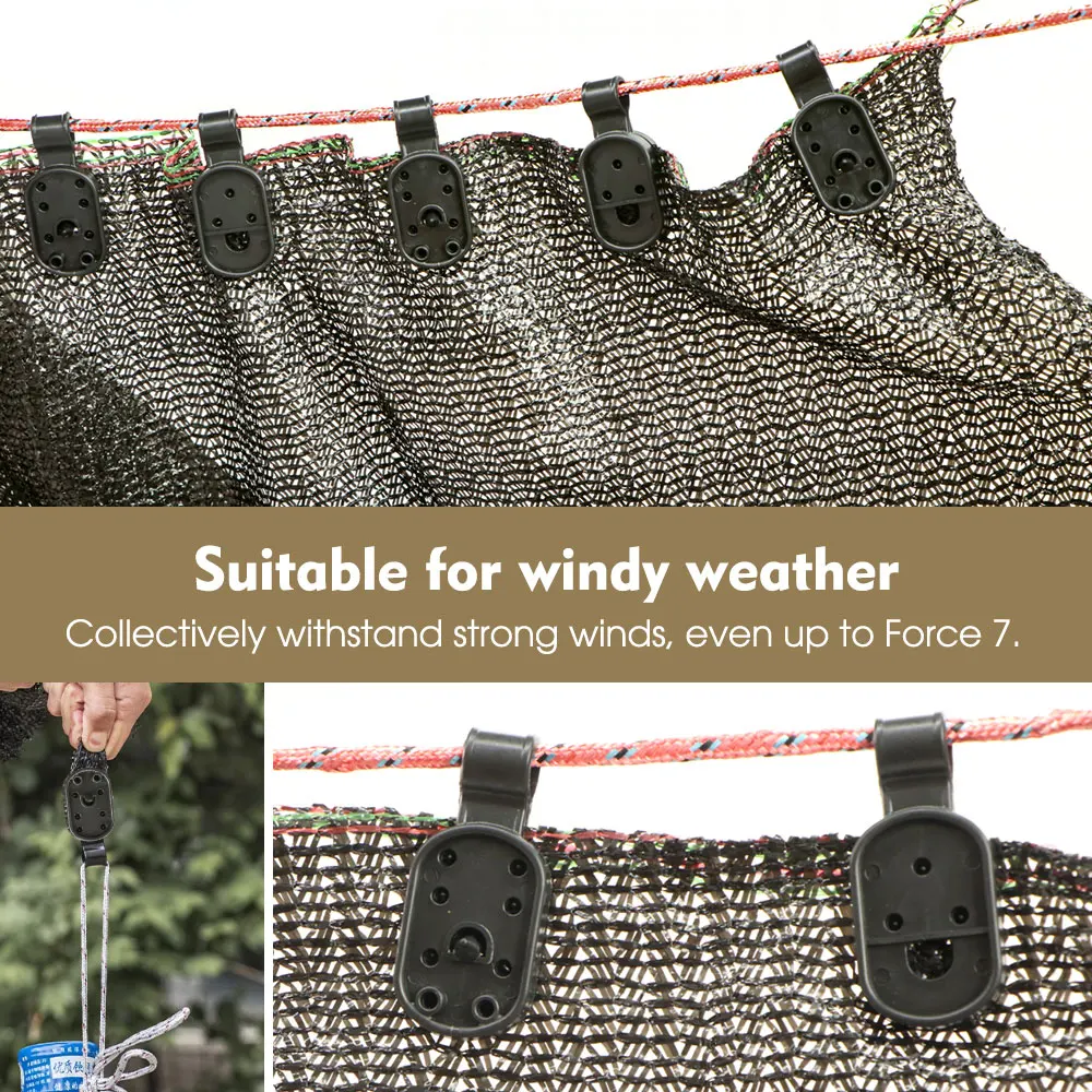 20PCS Reusable Plastic Sunshade Net Fixed Clip Greenhouse Shadow Mesh Clamps Fabric Neting Cover Fastener Hook Gaden Accessories