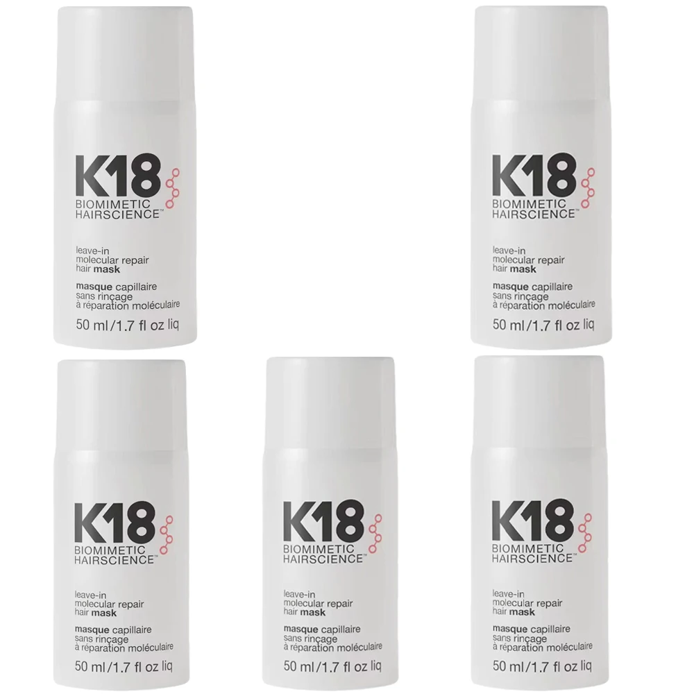 5pcs K18 Leave-In Molecular Repair Hair Mask Softens Restores Damaged Hair Deep Keratin Treatment for Hair and Scalp Hair Car