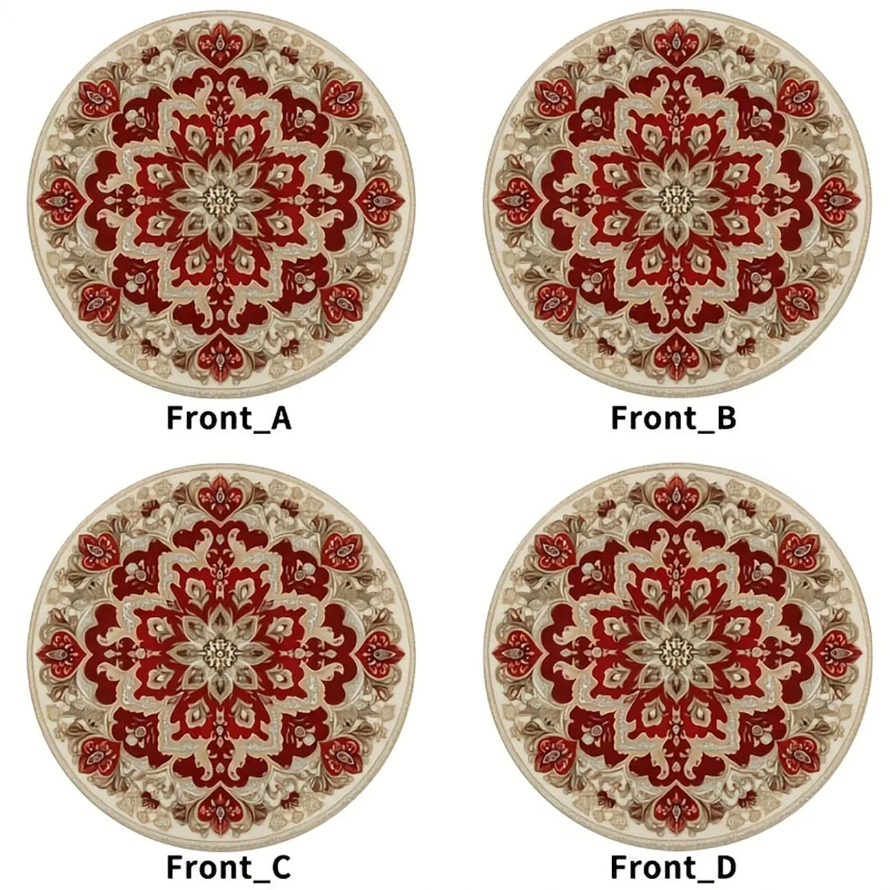 4-piece set - wooden placemat, anti slip and heat-resistant, desktop protection, dining table decoration, restaurant gift