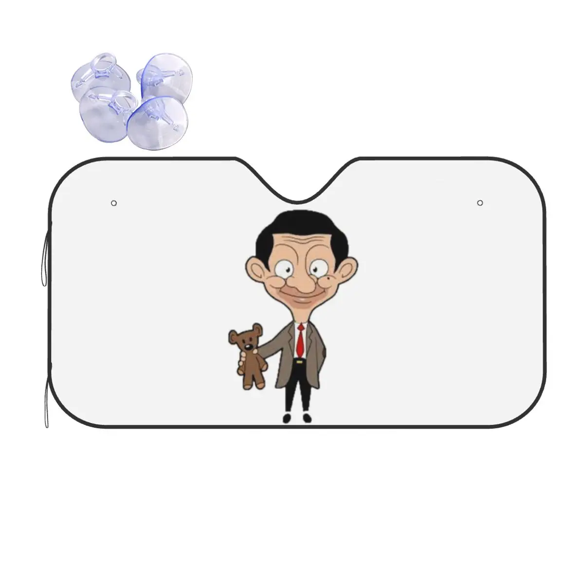 

Mr Bean Cartoon Sunshade Windscreen Car Front Windshield Window Sun Visor Accessories Covers