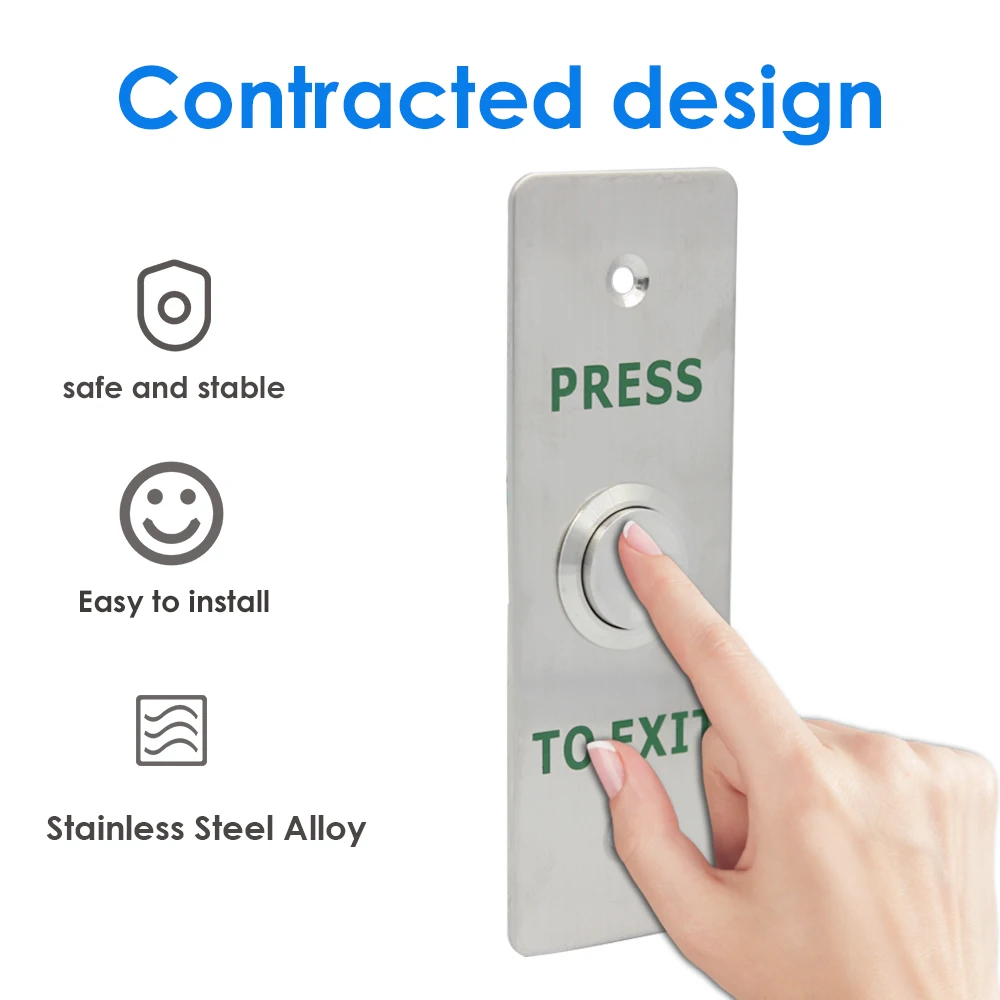 

115*40mm IP66 Waterproof switch Door Exit Button Release Push Switch Stainless Steel Alloy exit button
