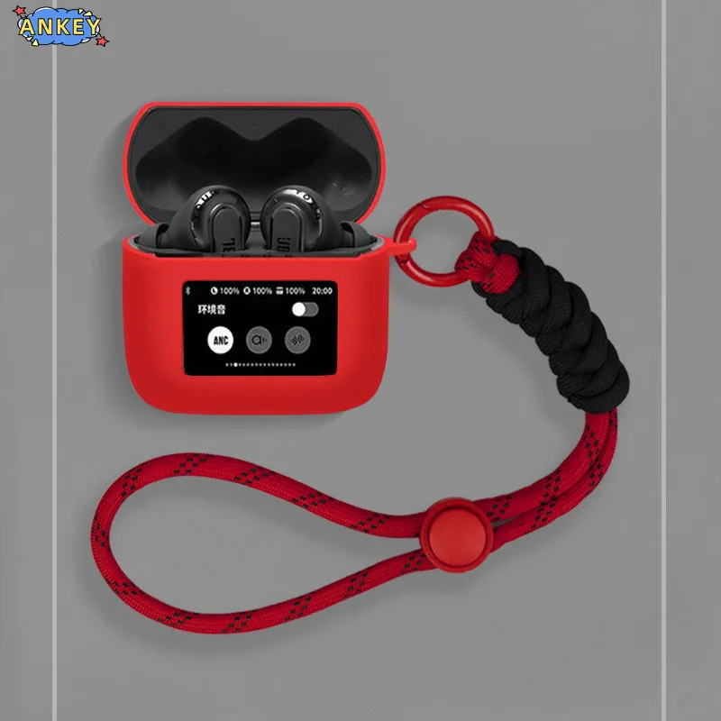 for JBL Tour Pro 3 , Tour Pro 2 Case Protective Nylon Lanyard Soft Cover Shells Anti Dust Sleeve Hand Rope Strap Accessories