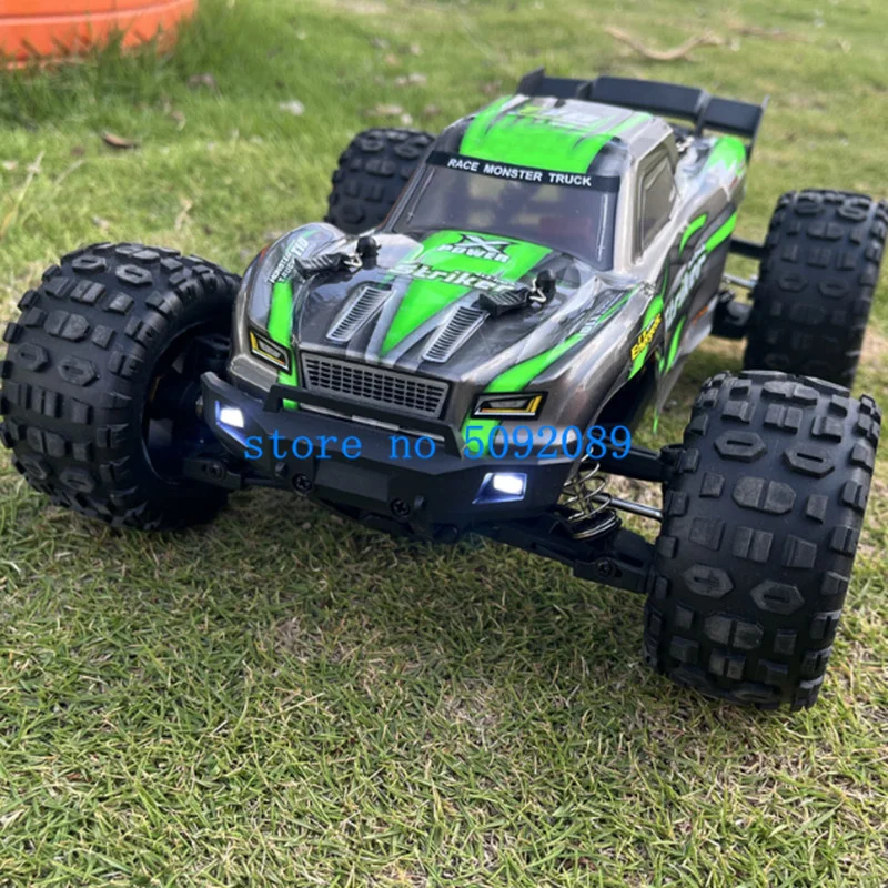 1:14 Brushless High-Speed Off-Road Remote Control Drift Racing Car 80KM/H Metal Auxiliary Wheel 4WD Lighting RC Truck Car Model