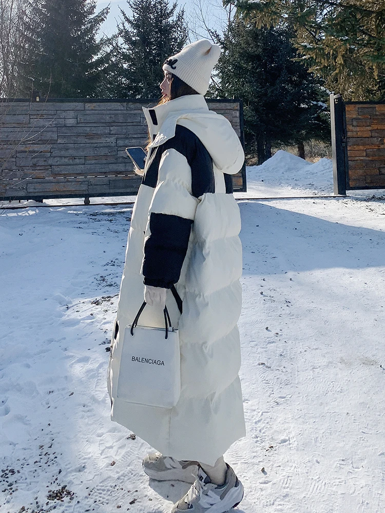 Lightweight Puffer Jaet Women's Knee-Length Overcoat Sli Faionable Mid-Length Bread Sle Cotton Coat Long Sve