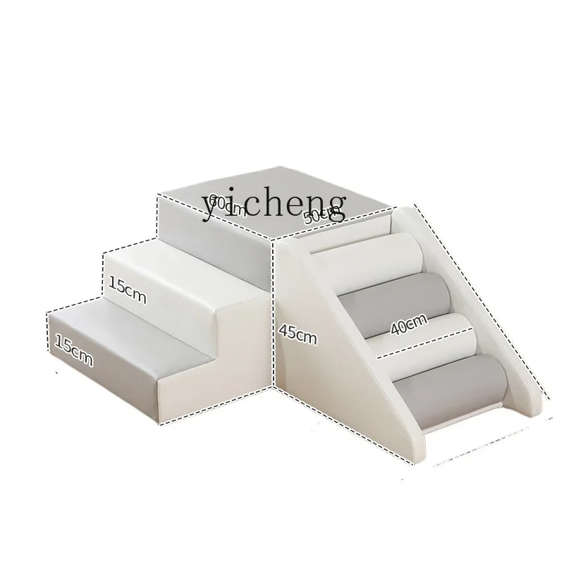 

Tqh Baby Sensory Training Climbing Ladder Early Education Center Soft Crawling Combination Baby Stairs Indoor Soft Cover Slide