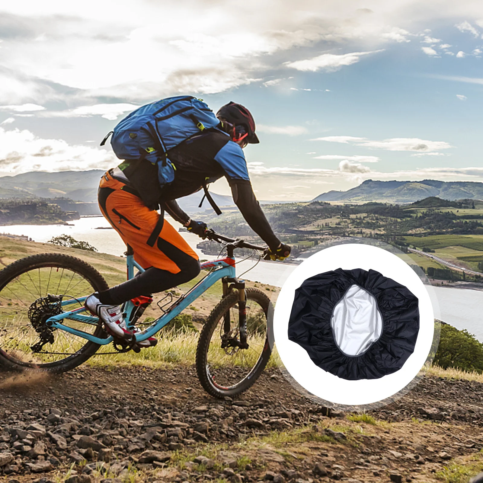 

Waterproof Trunk Bag Rain Cover Light Reflective Rear Seat Protector For Bike Backpack Cycling Waterproof Covers