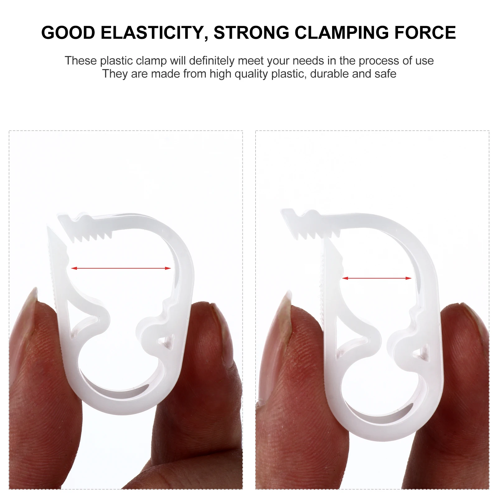 

Tube Clamp Water Stop Hose Fish Tank Adjustable Clip Tubing with Gear White Plastic