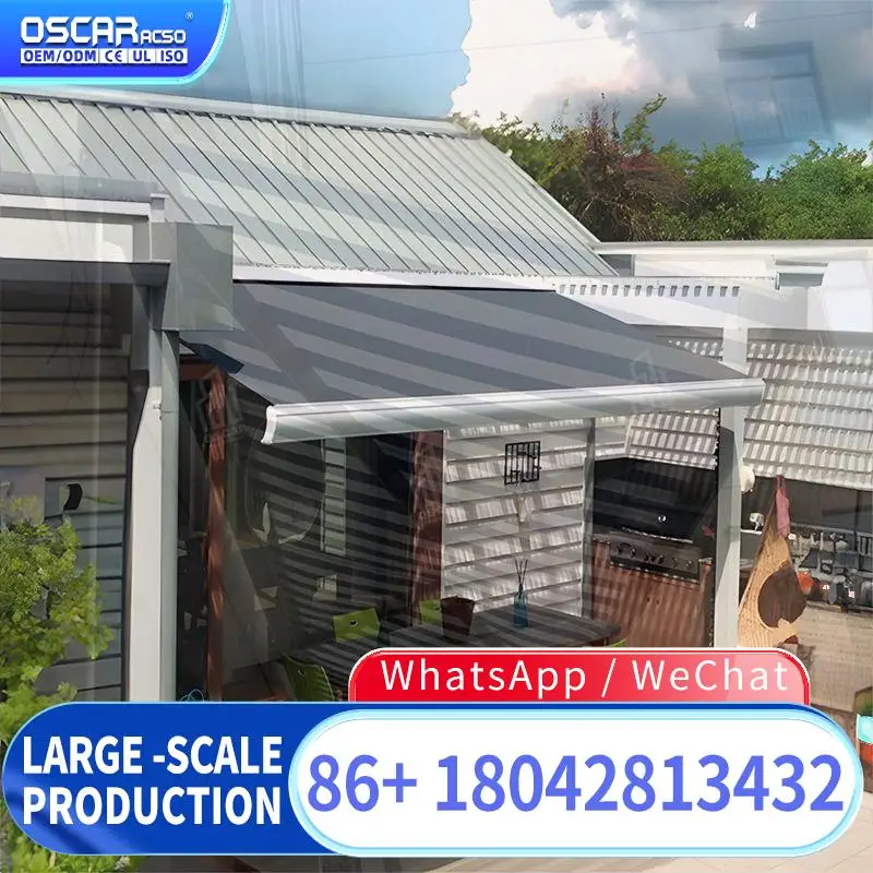 

Складной выдвижной настенный навес-тент для улицы, гаража, патио, балкона, сада