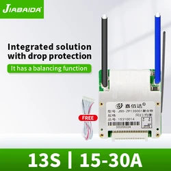 JBD 48V BMS 13S 3.7V Li-Ion Lithium Battery Protection BMS Board 15A 20A 25A 30A Common Balance For E-bike Electrical Tools