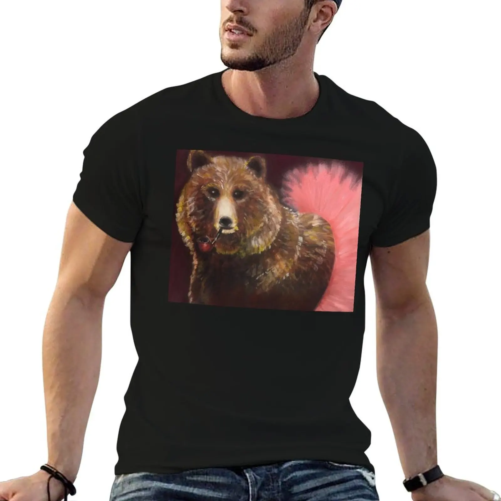 

Tutu Bear with a Pipe T-Shirt t shirt man casual t shirts for man graphic vintage T-Shirt