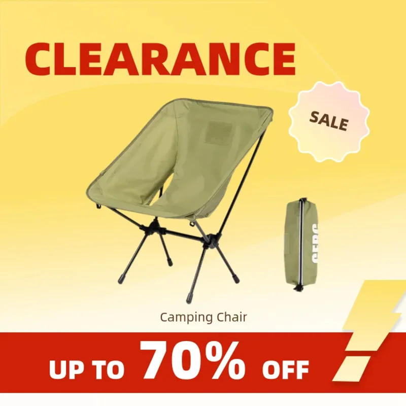 

Clearance_GERC Outdoor Camping Lightweight Cycling Folding Chair Adult Child Seat Portable Storage Moon Tactical Chair_Continuou