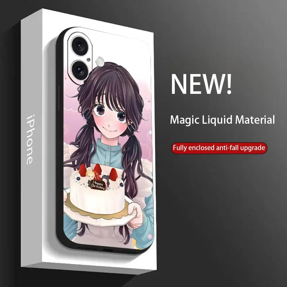 Kaoru Hana wa Rin to Saku جراب هاتف آيفون 17 16 15 14 13 12 11 X XR XS 8 Plus Mini Pro Max غطاء ناعم أسود مقاوم للصدمات #2