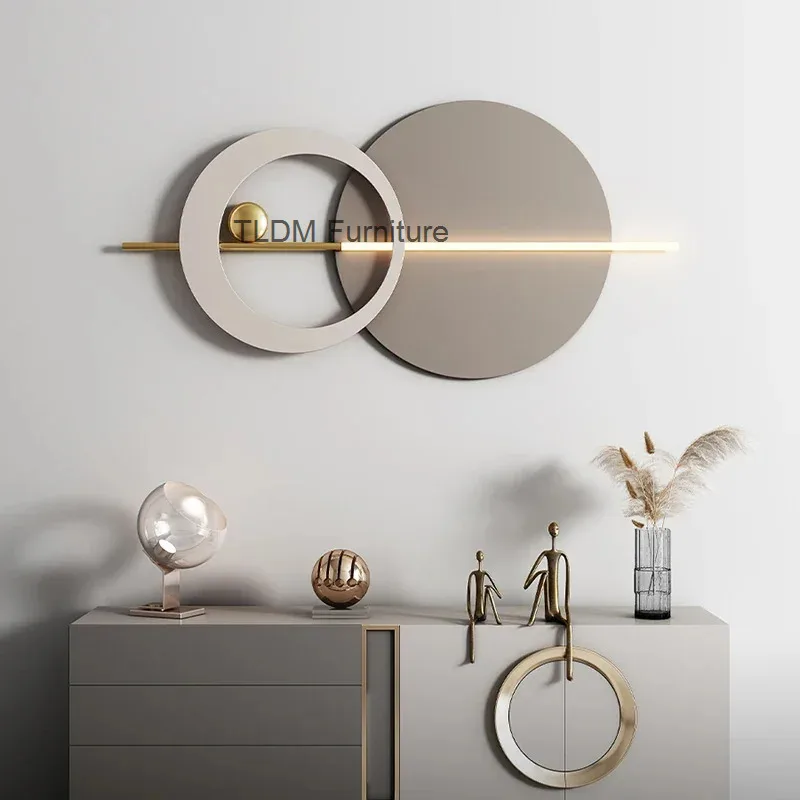 Metal Wall Decor Italian for Hotel Wall Accents Light Three-dimensional Light Luxury Creative Design Wall Decor for Bedroom