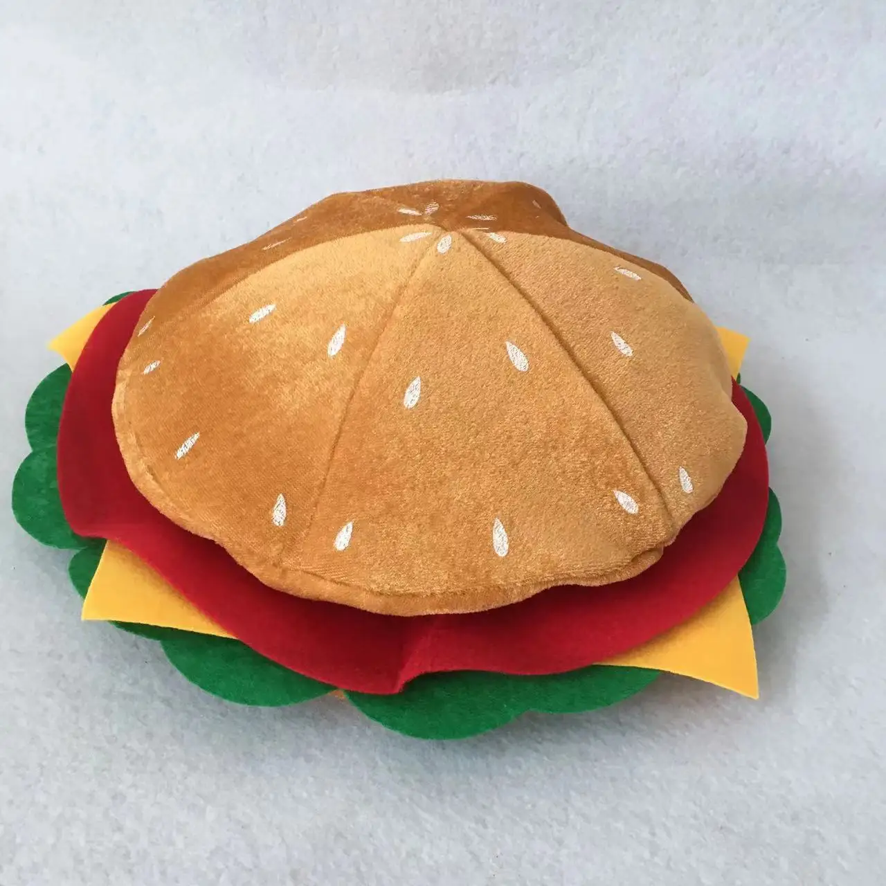 Funny Fast Food Fancy Hat Women Kids Hamburger Cheeseburger Shaped Carnival Halloween Christmas Party Dress Up Costume